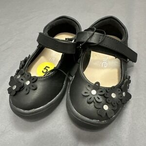 Annie Shoes Toddler Girls 5 Black Eflorist Mary Jane Casual